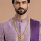 Men's Lavender Wedding Sherwani with Gold Embroidery