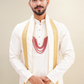 White Plain Pure Pattu Kurta Set