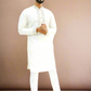 Off White Semi-Pattu Kurta with Zari Embroidery