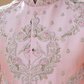 Men's Peach Wedding Sherwani with Matching Dhoti and Intricate Pelli Gold Work