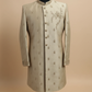 Men’s Beige Embroidered Sherwani Set – Premium Wedding & Festive Indo-Western Outfit