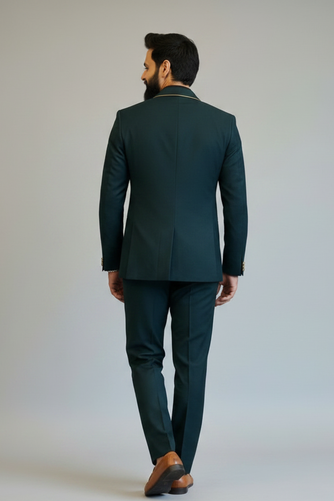Emerald Green Embroidered Men’s Party Wear Blazer Suit – Premium Indo Western Reception Outfit