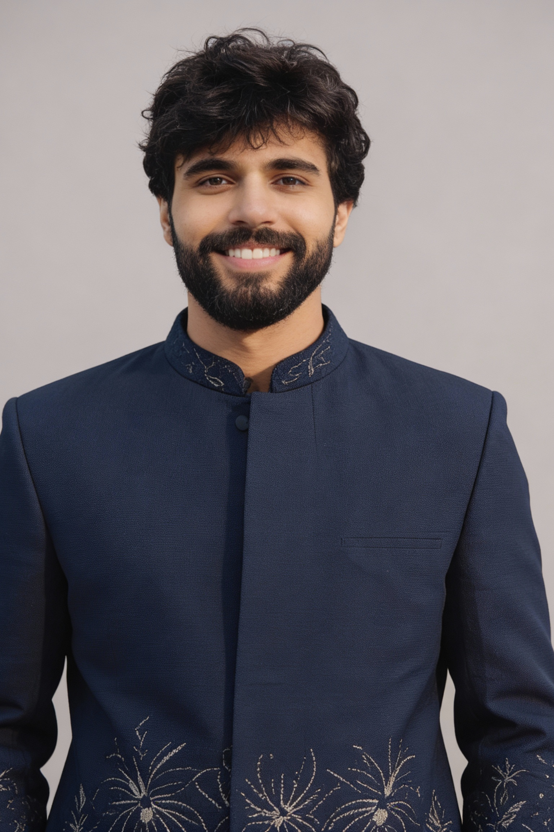 Midnight Blue Embroidered jodhpuri Suit for Men – Premium Wedding & Festive Wear