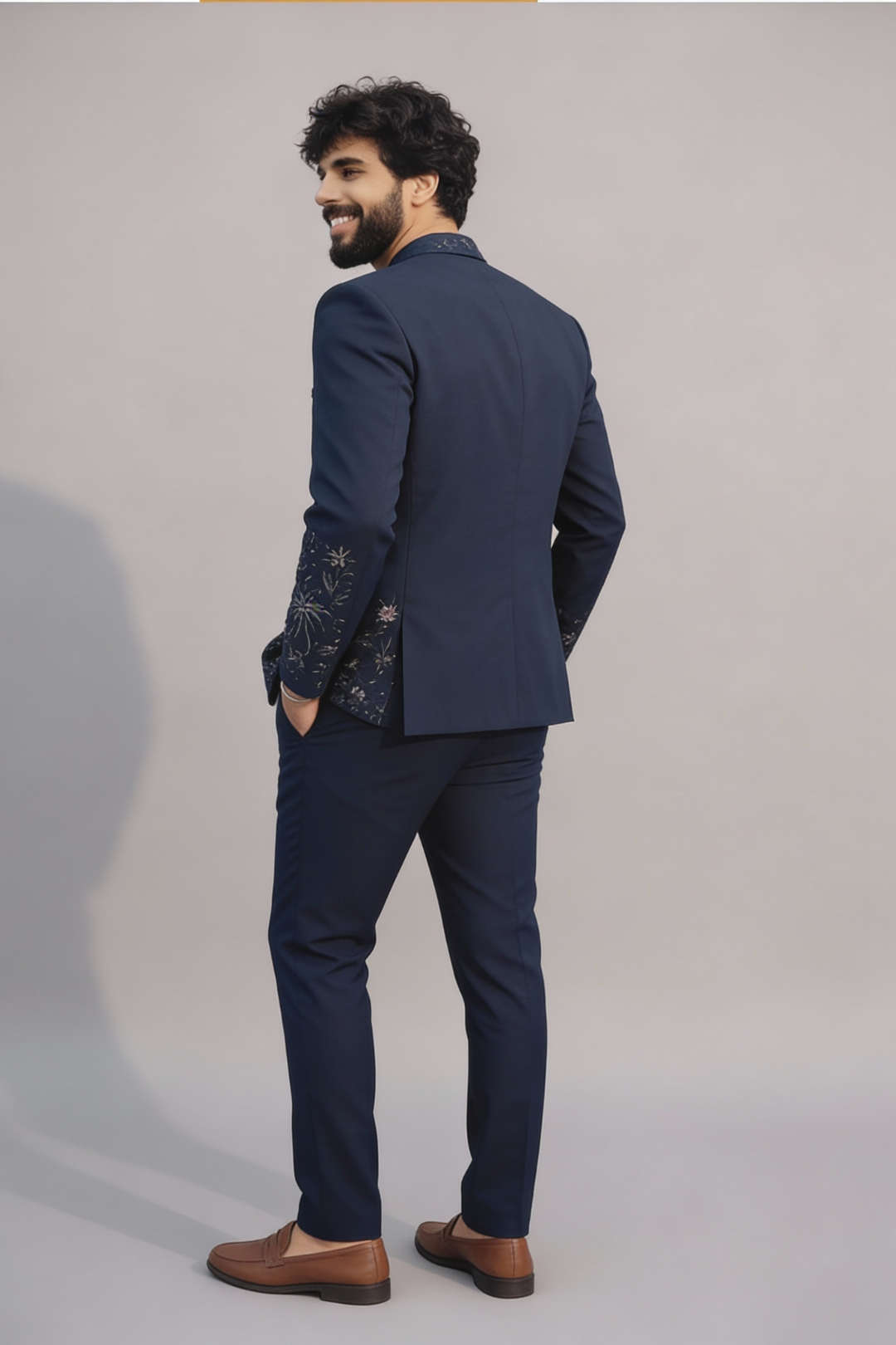 Midnight Blue Embroidered jodhpuri Suit for Men – Premium Wedding & Festive Wear