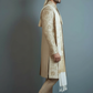 Pure raw silk handcrafted beige sherwani