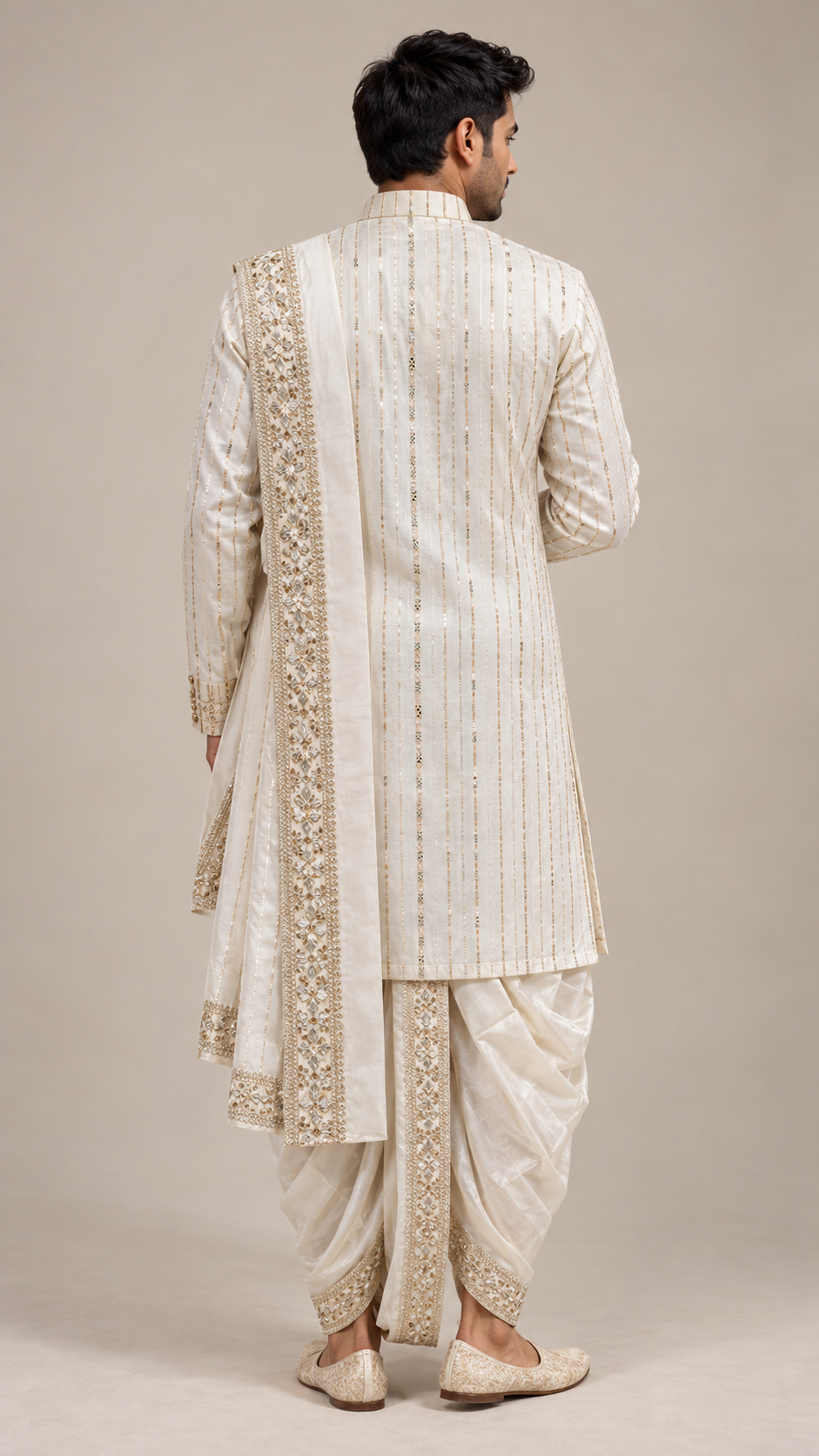 Ivory Embroidered Kurta Pancha Set