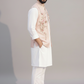 Men’s Pastel Pink Embroidered Sadri Set
