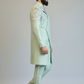 Mint Green Embroidered Indo-Western Suit for Men – Designer Wedding & Festive Wear