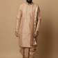 Premium Peach Pattu Pancha Kurta Set for Men with Thirunamam, Shanku & Chakra  Embroidery – Traditional Wedding & Temple Wear