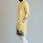 Men’s Light Pistachio Green Pichwai Painting Embroidered Kurta – Handcrafted Ethnic Festive Wear for Weddings & Traditional Occasions