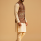 Men’s Brown Embroidered Nehru Jacket – Designer Sadri