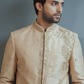 Men’s Ivory Embroidered Sherwani Set – Elegant Designer Wedding & Festive Wear