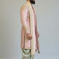 The Abstract Jewel Sherwani in Onion Pink