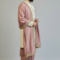 Off white brocade sherwani with chest work