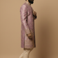 Onion pink designer embroidered sherwani