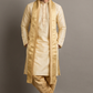 Men’s Golden Kurta Pajama Set with Designer Stole – Traditional Wedding & Festive Ethnic Wear