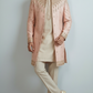 Blush Pink Embroidered Indo-Western for Men | Premium Wedding & Reception Wear