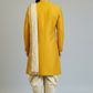 Mustard Yellow Sherwani with boota work