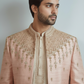 Blush Pink Embroidered Indo-Western for Men | Premium Wedding & Reception Wear