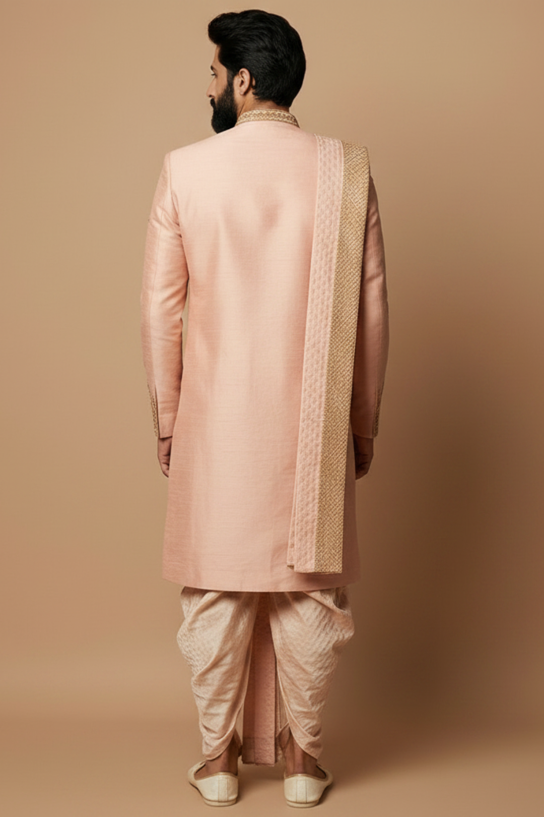 Flora and fauna inspired Fully Hand Embroided Sherwani