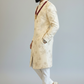 Silver Zari FLoral Work Sherwani