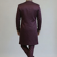 Wine Embroidered Designer Sherwani for Men – Luxury Wedding & Festive Wear