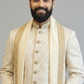 Brocade Sherwani with zardozi highlight