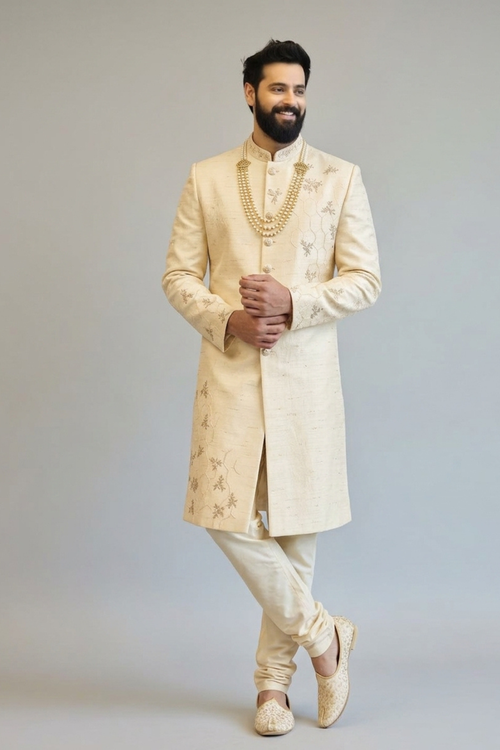 Abstract Honey comb pattern sherwani