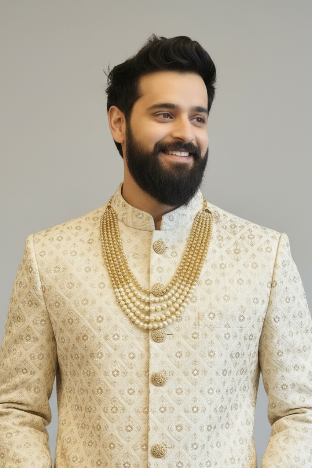 Heavy Embroided Chikan kari sherwani