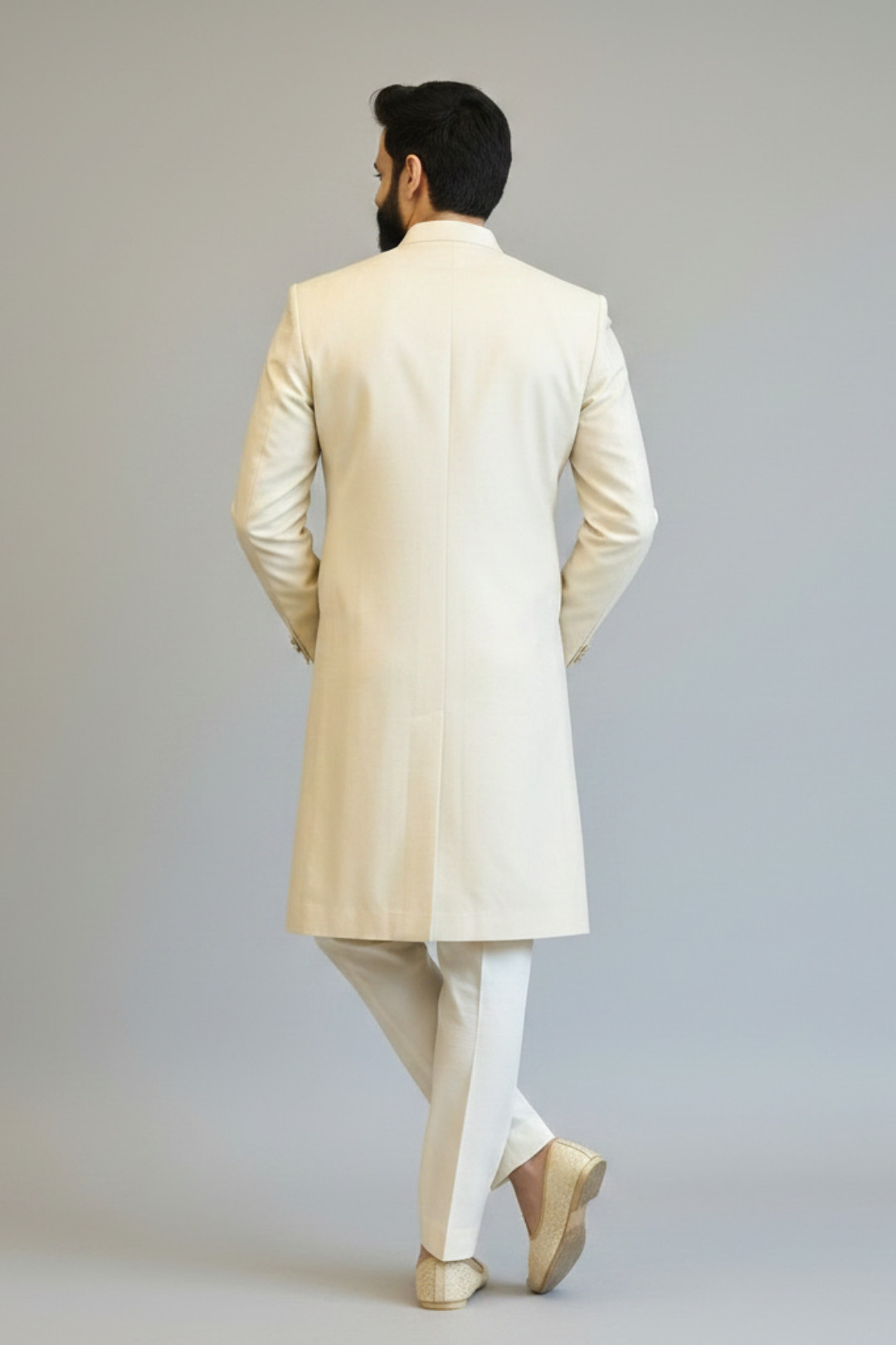 Heavy Embroided Chikan kari sherwani