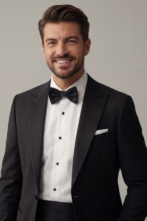 Classic Black Tuxedo Suit for Men – Premium Formal Wedding & Evening Wear
