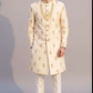 Pure Raw silk sherwani with traditional butta design