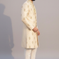 Pure Raw silk sherwani with traditional butta design