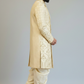 Geometric Floral Sherwani In pure raw silk