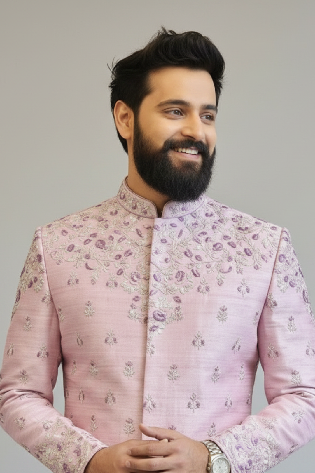 The Lavish Leopard Motif Sherwani