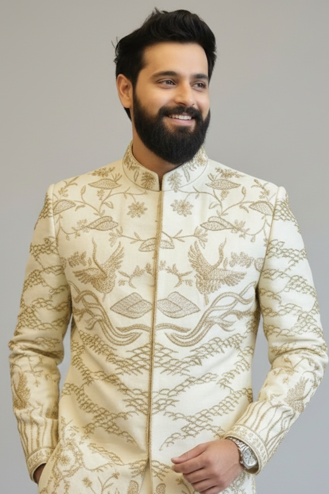 The Avian Elegance Sherwani