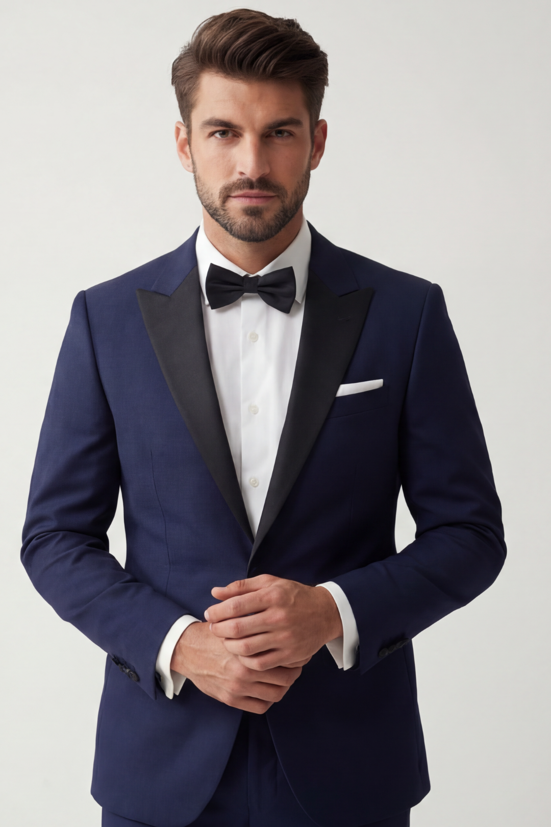 Navy Blue Tuxedo Suit for Men – Slim Fit Formal Wedding & Evening Wear