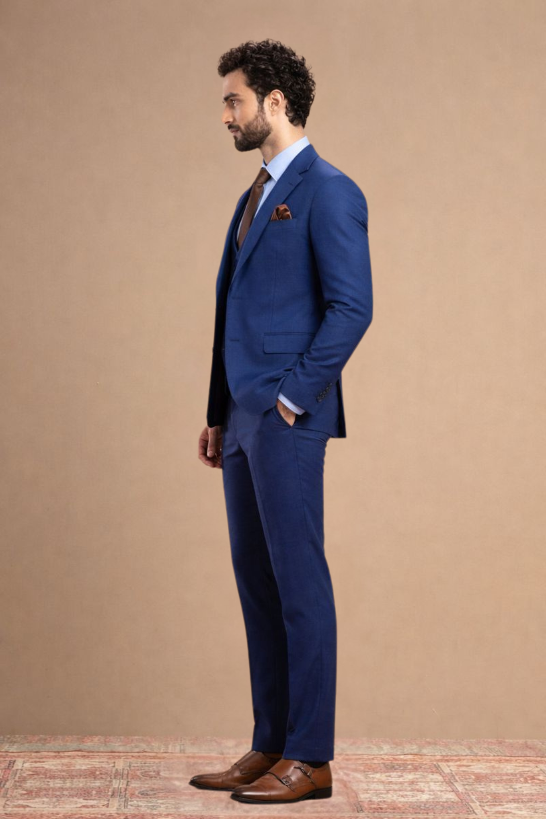 wool blend 3 piece suit