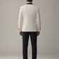 Men’s White Tuxedo Blazer with Black Satin Lapel – Slim Fit Formal Evening Suit