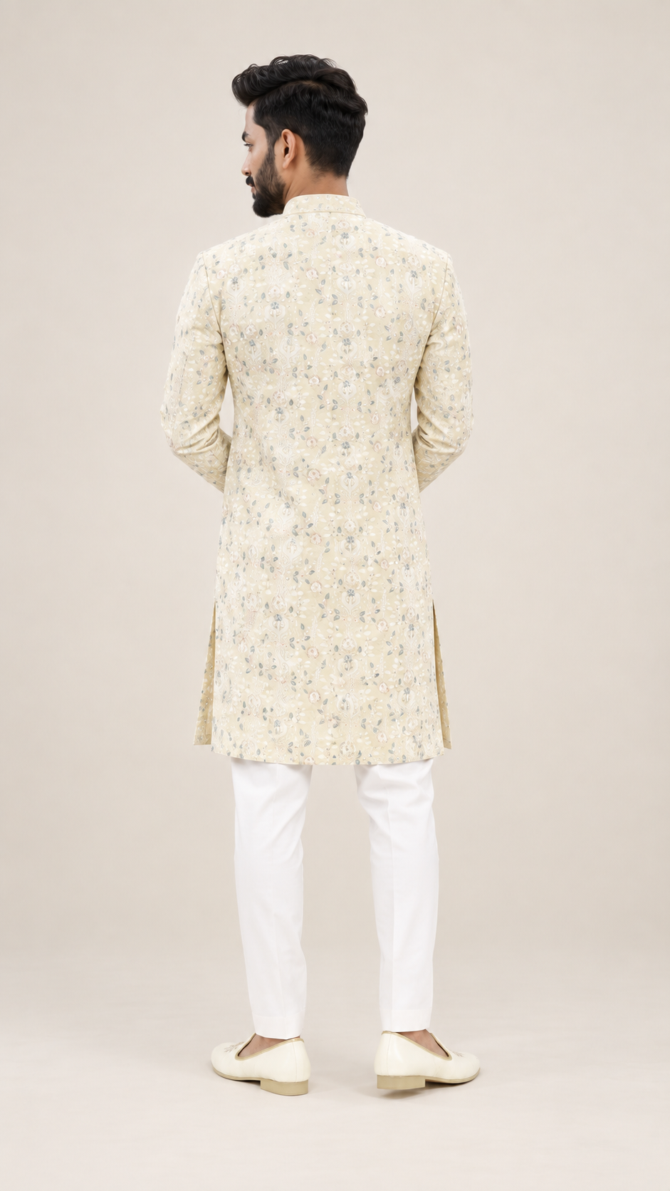 Multi-Colored Machine embroided kurta