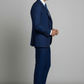 Men’s Royal Blue Three Piece Suit – Slim Fit Formal Wedding & Business Suit with Grey Waistcoat