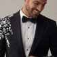 Men’s Black Embroidered Tuxedo Suit – Slim Fit Designer Wedding & Party Wear