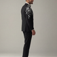 Men’s Black Embroidered Tuxedo Suit – Slim Fit Designer Wedding & Party Wear