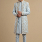 Powder Blue Embroidered Indowestern for Men – Wedding & Festive Wear