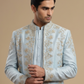 Powder Blue Embroidered Indowestern for Men – Wedding & Festive Wear