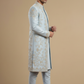 Powder Blue Embroidered Indowestern for Men – Wedding & Festive Wear