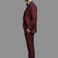 Luxury Wine Red 3-Piece Tuxedo Suit for Men – Slim Fit Wedding & Reception Blazer Set