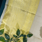 Kanjivaram Pattu Pancha In Beigish Gold Unstitched
