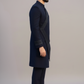 Luxury Navy Blue Asymmetric Indo-Western Outfit for Men