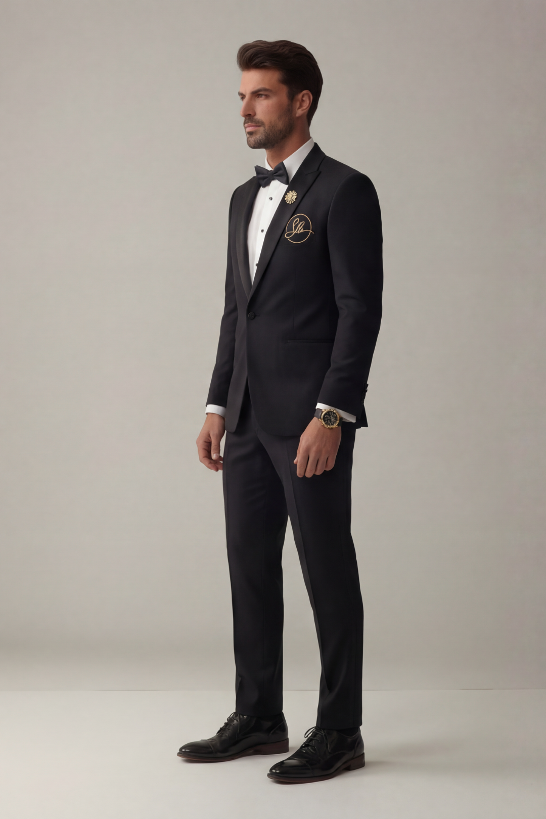 Classic Black 3-Piece Tuxedo Suit for Men – Slim Fit Formal Wedding & Evening Wear